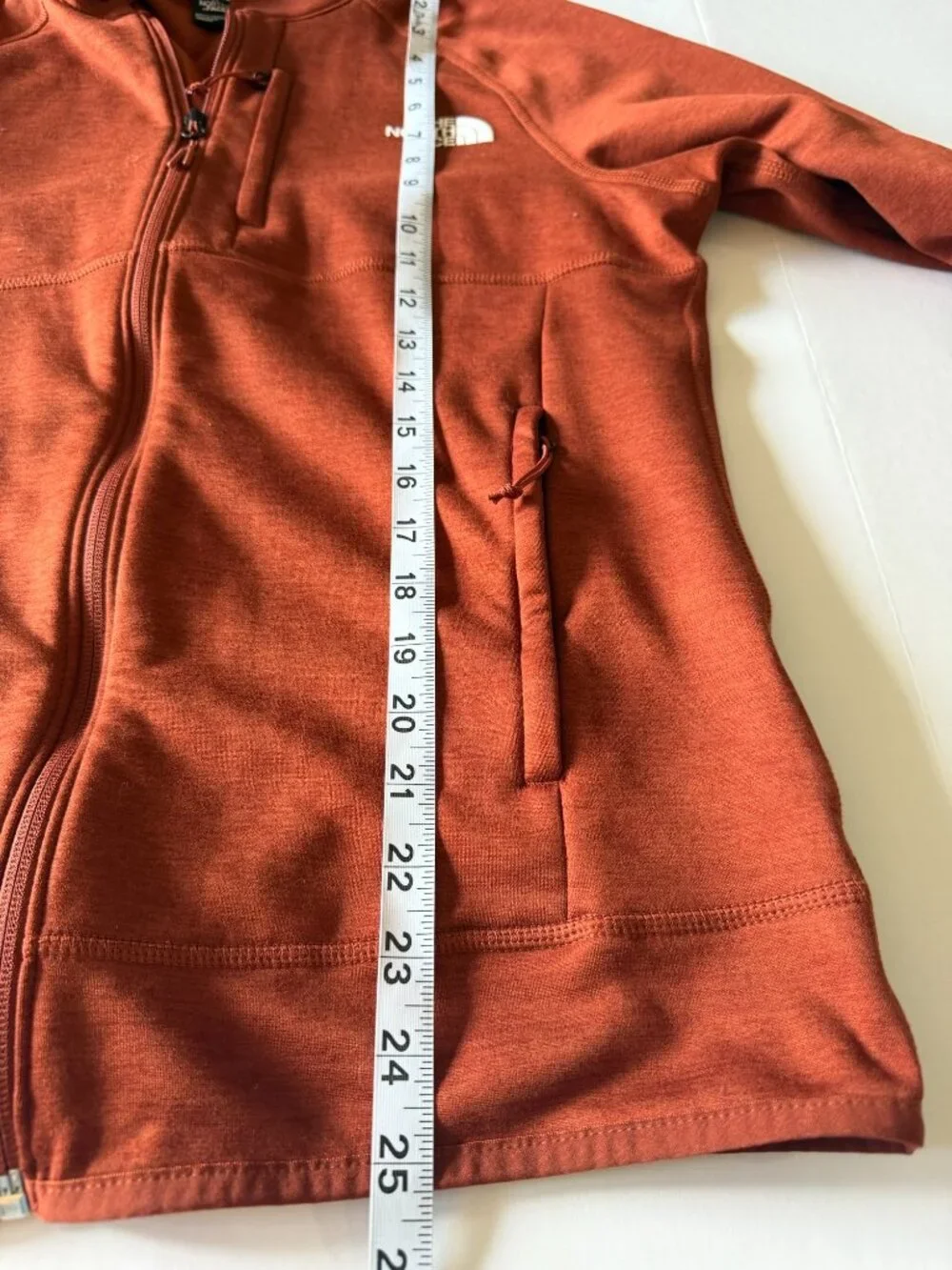 The North Face men's Canyonlands burnt orange full front zip jacket, size small